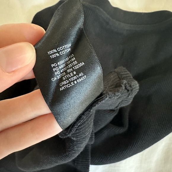 Black Ribbed T-Shirt - Picture 4 of 4